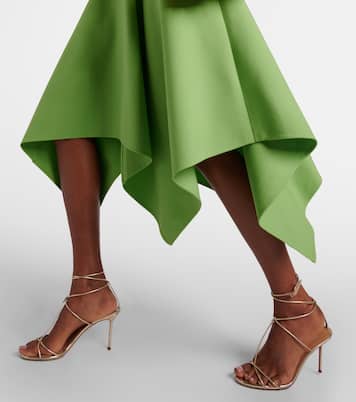 Robe midi asymétrique en laine mélangée | Oscar de la Renta