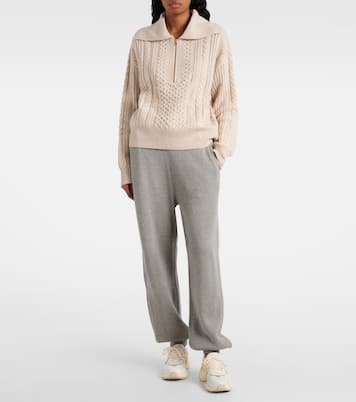 Camello cable-knit half-zip sweater | Varley