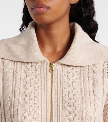 Camello cable-knit half-zip sweater | Varley