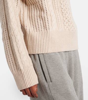 Camello cable-knit half-zip sweater | Varley