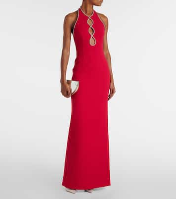 Abito lungo Akari con cristalli | Rebecca Vallance