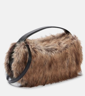 Schultertasche Sound Swipe aus Faux Fur | Coperni