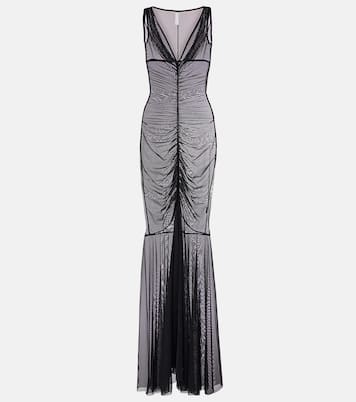 Tara ruched mesh gown | Norma Kamali