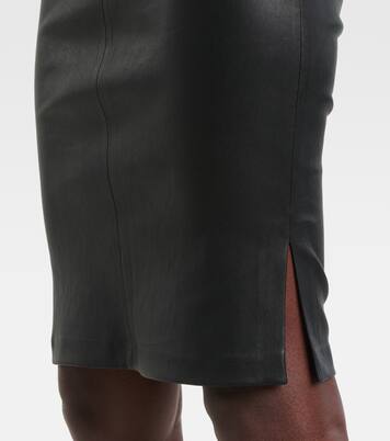 Gin leather midi skirt | Stouls
