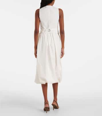 Chaleco de popelín en mezcla de algodón con Monili | Brunello Cucinelli