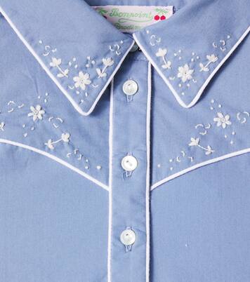 Ermance embroidered cotton poplin dress | Bonpoint
