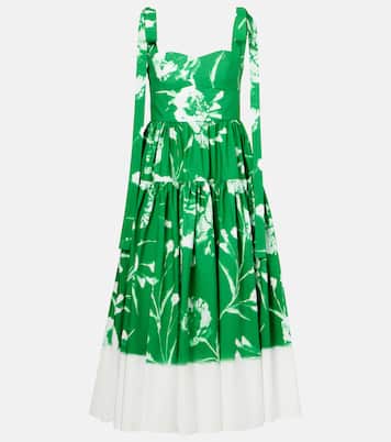 Robe midi en coton à fleurs | Erdem