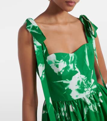 Robe midi en coton à fleurs | Erdem