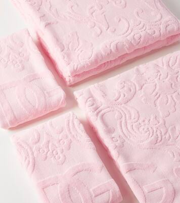 Set of 5 cotton terry jacquard towels | Dolce&Gabbana Casa