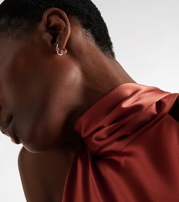 Boucles d'oreilles en or rose 18 ct et saphirs | Shay Jewelry