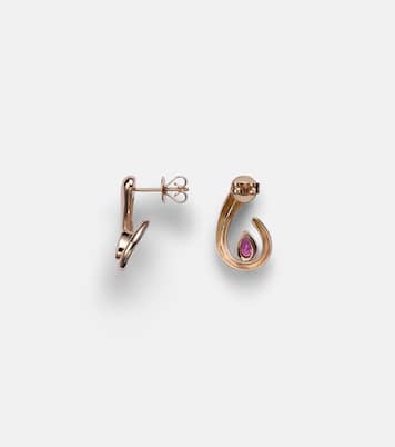 Boucles d'oreilles en or rose 18 ct et saphirs | Shay Jewelry