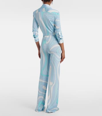Marmo satin jersey straight pants | Pucci