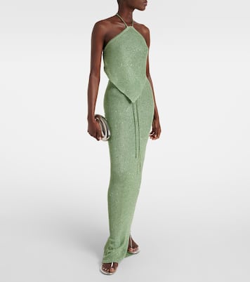 Maxirock Alma aus Strick mit Pailletten | Bananhot