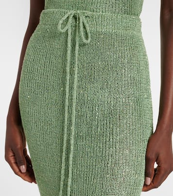 Maxirock Alma aus Strick mit Pailletten | Bananhot