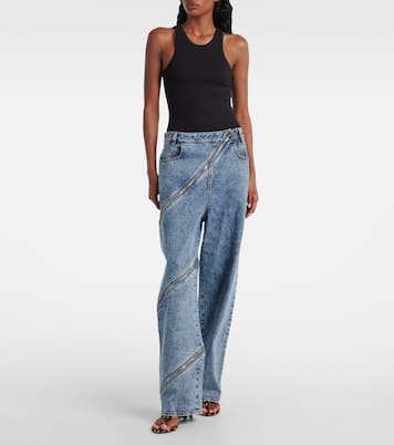 Infradito 55 calf hair thong sandals | Alaïa