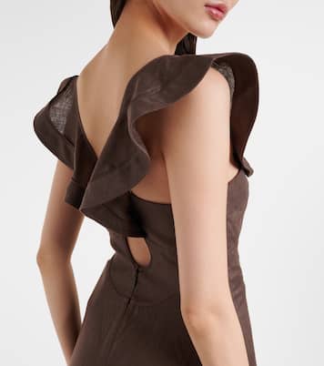 Rhiannon ruffled linen midi dress | Zimmermann