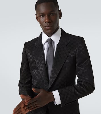 Corbata GG de seda en jacquard | Gucci