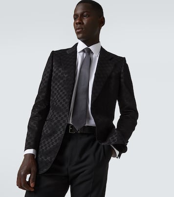Corbata GG de seda en jacquard | Gucci
