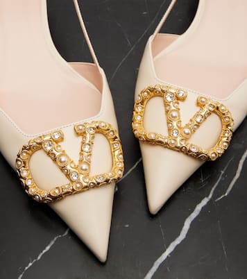 VLogo Signature 40 slingback pumps | Valentino Garavani