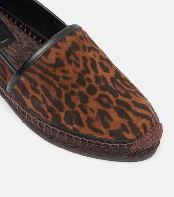 Leopard-print suede espadrilles | Tom Ford