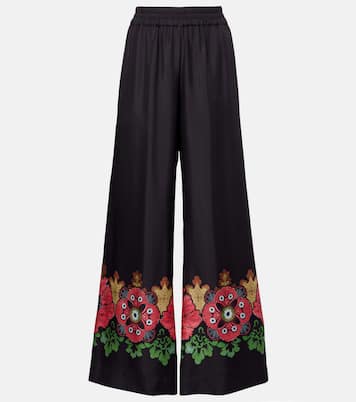 Weite Palazzo-Hose aus Seiden-Twill | La DoubleJ
