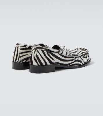 动物纹小牛毛乐福鞋 | Dries Van Noten