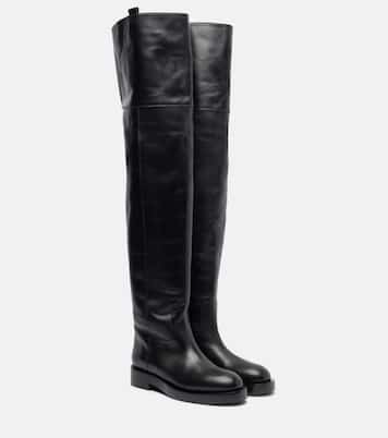 Leather over-the-knee boots | Paris Texas