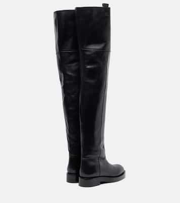 Leather over-the-knee boots | Paris Texas