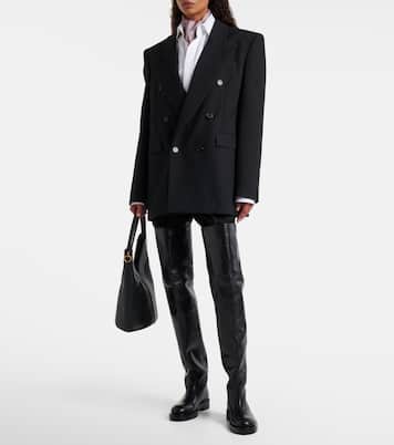 Leather over-the-knee boots | Paris Texas