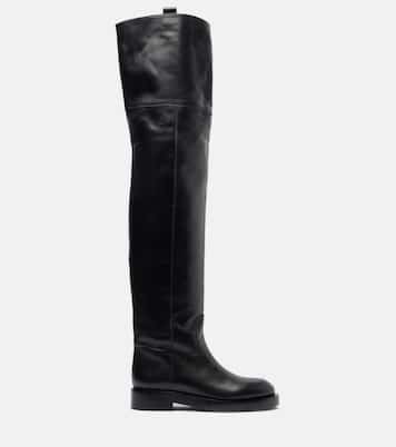 Leather over-the-knee boots | Paris Texas