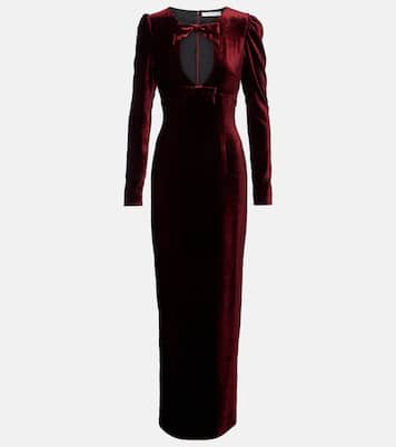 Bow-detail cutout velvet gown | Alessandra Rich
