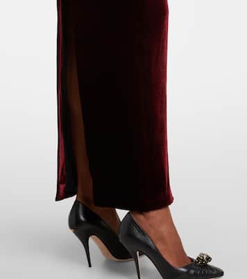 Bow-detail cutout velvet gown | Alessandra Rich
