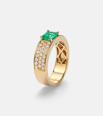 Bague en or 18 ct, émeraude et diamants | Anita Ko