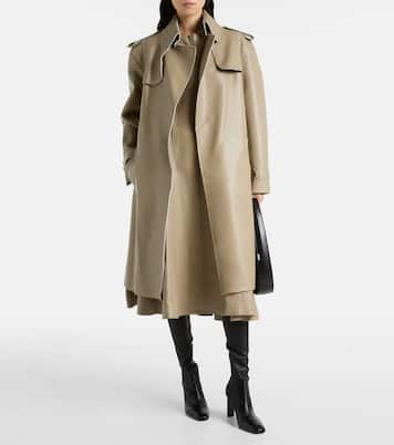 Coated trench coat | Norma Kamali