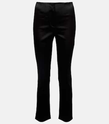 Schmale High-Rise-Hose Stila aus Satin | Veronica Beard