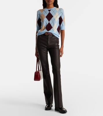 Reboot Crop leather bootcut pants | Frame