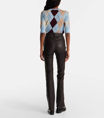 Reboot Crop leather bootcut pants | Frame