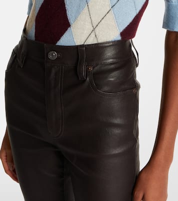 Reboot Crop leather bootcut pants | Frame