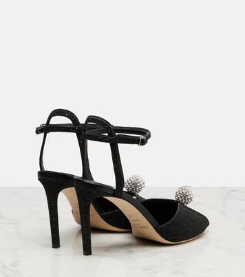 Sacora 85 glitter peep-toe sandals | Jimmy Choo