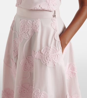 Berty embroidered cotton midi skirt | Rotate