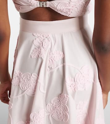 Berty embroidered cotton midi skirt | Rotate