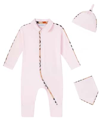 Baby Set aus Spieler, Mütze und Lätzchen | Burberry Kids