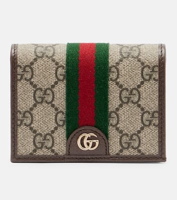 Ophidia Small GG leather-trimmed wallet | Gucci