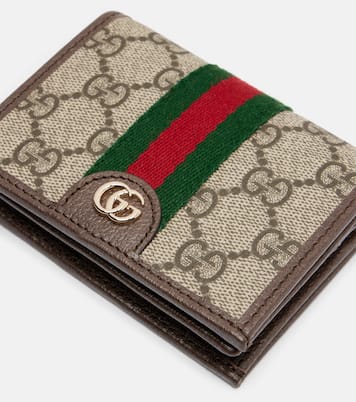 Ophidia Small GG leather-trimmed wallet | Gucci