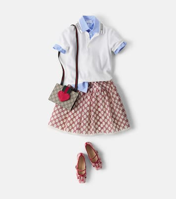 Mary-Jane-Ballerinas GG Horsebit aus Canvas | Gucci Kids