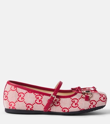 Mary-Jane-Ballerinas GG Horsebit aus Canvas | Gucci Kids