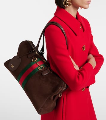 Gucci Borsetto Large suede duffel bag | Gucci