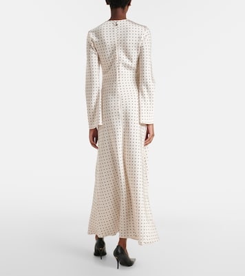 Abito lungo in raso a pois | Rotate