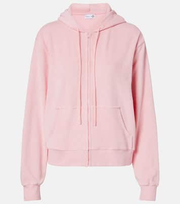 Logo cotton terry zip-up hoodie | Hunza G