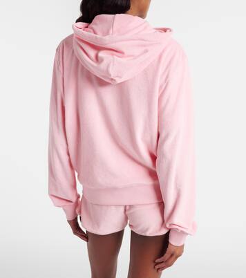 Logo cotton terry zip-up hoodie | Hunza G